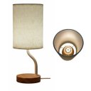 Ver imagem 1 de Luminaria Foco 3 Tons LED Abajour USB Minimalista Abajur Iluminaçao Regulavel Cabeceira Quarto Sala