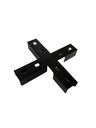 Ver imagem 1 de Kit 2 Junção X Perfilado 38x38mm Cor Preta
