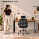 Ver imagem 6 de Conjunto de Escritório Mesa Alika e Cadeira Diretor Roma Preto