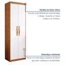 Ver imagem 7 de Sapateira Multiuso 2 Portas 5 Prateleiras 177cm Bliss Bege Amêndoa Clean/Branco