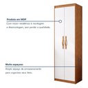 Ver mais imagens de Sapateira Multiuso 2 Portas 5 Prateleiras 177cm Bliss Bege Amêndoa Clean/Branco