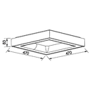 Ver imagem 3 de Plafon New Massu Led 33,6w 3000k Bivolt Branco 470x470x83mm - Newline