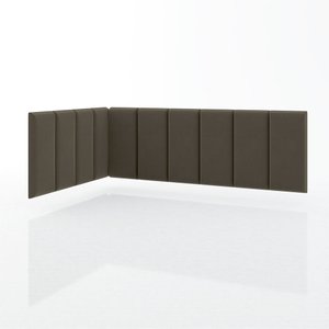 Conjunto de Cabeceira Aurora 1,40x1,95 Cama Box Casal:marrom