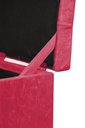 Ver imagem 3 de Puff Baú Estofado em Suede Amassado 1 Lugar Quadrado - Rosa Pink