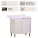 Ver imagem 2 de Balcão Canto Reto para Cozinha Modulada 1 Porta Atenas Cinza Cristal