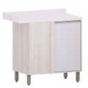 Ver imagem 1 de Balcão Canto Reto para Cozinha Modulada 1 Porta Atenas Cinza Cristal