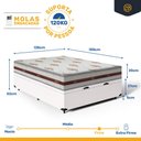 Ver imagem 3 de Cama Box Baú com Colchão de Molas Ensacadas Anjos Classic Casal 138cm