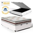 Ver imagem 2 de Cama Box Baú com Colchão de Molas Ensacadas Anjos Classic Casal 138cm