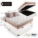Ver imagem 2 de Cama Box Baú Casal + Colchão de Molas Ensacadas Anjos Classic 138cm