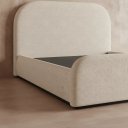 Ver imagem 5 de Cama Casal Estofada Alto Padrão Quarto Aconchegante Luxuosa:linho Ocre