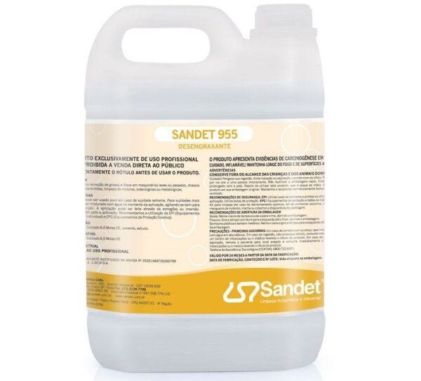 Desengraxante Sandet 955 - 5 Litros Sandet - 1