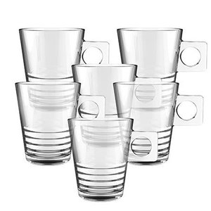 Jogo De Xícaras De Vidro Half Coffe 80 Ml 06 Peças