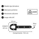 Ver imagem 3 de Kit 3 Dobradiças Porta Porteira Tipo Ferradura Pintada N02