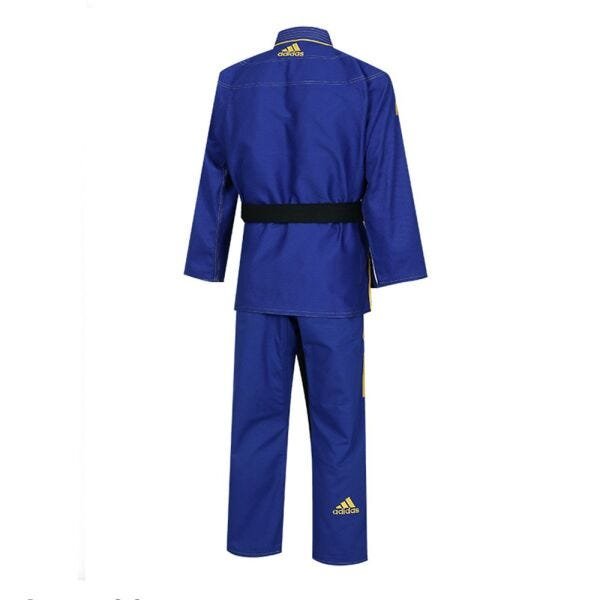 Kimono adidas Jiu Jitsu Contest 2.0 Azul com Listas Amarelas - A3 - 2