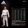 Kimono adidas Jiu Jitsu Contest 2.0 Branco com Listas Azul Escura - A1 - 5