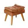 Puff Sênior Luxuoso Banco Apoio Pés Almofadado Penteadeira:terracota Suede - 2
