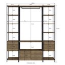 Ver imagem 4 de Estante Closet Industrial com 8 Gavetas - Carvalho/Preto
