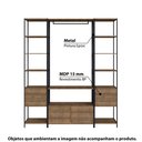 Ver imagem 2 de Estante Closet Industrial com 8 Gavetas - Carvalho/Preto