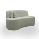 Ver imagem 6 de Kit 2 Poltronas com Sofá Curvo 2 Lugares Feijão Forma Orgânica 1,50 Bouclé Maranata
