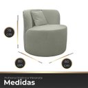 Ver imagem 7 de Kit 2 Poltronas com Sofá Curvo 2 Lugares Feijão Forma Orgânica 1,50 Bouclé Maranata