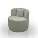 Ver imagem 5 de Kit 2 Poltronas com Sofá Curvo 2 Lugares Feijão Forma Orgânica 1,50 Bouclé Maranata