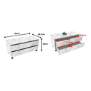 Ver imagem 7 de Balcão Gaveteiro Multiuso para Banheiro 80cm 2 Gavetas 4 Rodízios Branco Mármore- Tecno Mobili