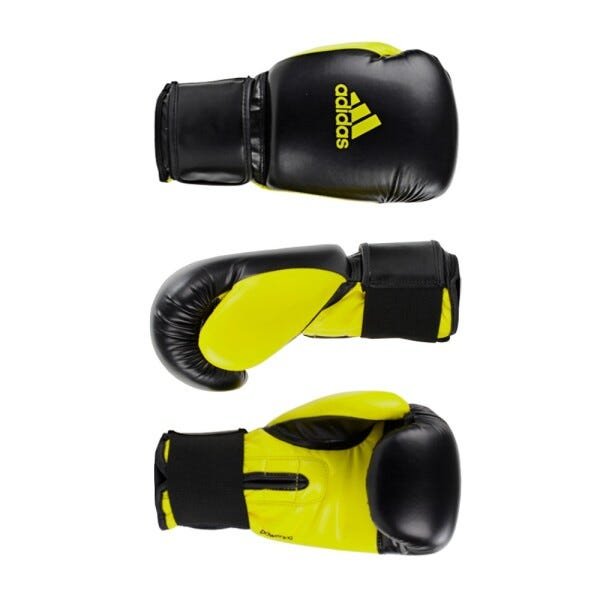 Luva de Boxe Muay Thai adidas Power Colors - 5 Cores - Preto e Amarelo - 16 Oz - 1
