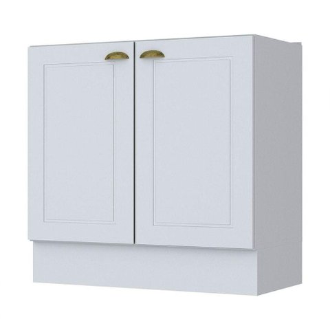 Balcão De Cozinha Henn 80 Cm Sem Tampo 2 Portas Branco