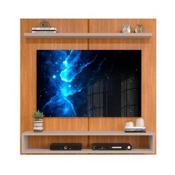 Painel Para TV Até 50 Polegadas Carvalho Nobre Griz Theo DJ Móveis - 2