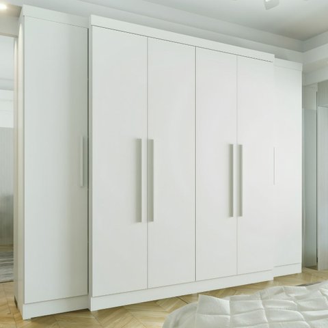 Guarda-Roupa Casal 6 Portas 6 Gavetas Imperial Branco