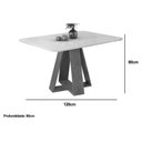 Ver imagem 3 de Conjunto: Mesa de Cozinha Celeste C/ Tampo Madeirado C/ Vidro Curvo 120x90cm e 4 Cadeiras Julia