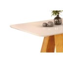 Ver imagem 7 de Conjunto: Mesa de Cozinha Celeste C/ Tampo Madeirado C/ Vidro Curvo 120x90cm e 4 Cadeiras Julia