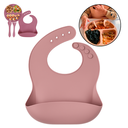Ver imagem 3 de Conjunto de Silicone para Alimentação Infantil Snh02 Snel Home Rosa Escuro