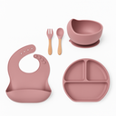 Ver imagem 2 de Conjunto de Silicone para Alimentação Infantil Snh02 Snel Home Rosa Escuro