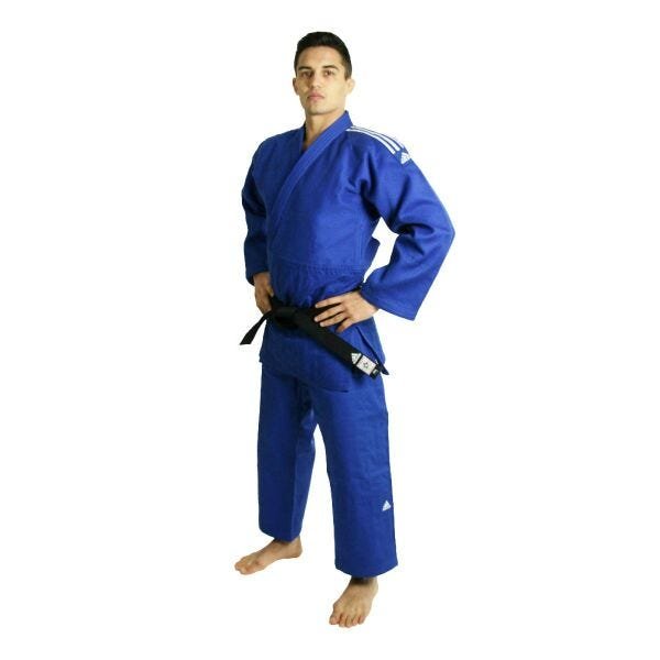 Kimono Judô Adidas Champion II Azul Com Novo Selo Eletronico Da Ijf - 150 - 2