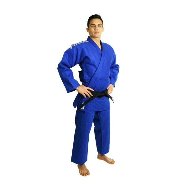 Kimono Judô Adidas Champion II Azul Com Novo Selo Eletronico Da Ijf - 150 - 1