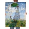 Quadro Decorativo Claude Monet Mulher Com Sombrinha:Grande 77x64cm/Chassi com Borda Infinita - 1