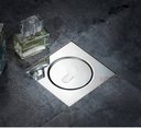 Ver mais imagens de Ralo Inteligente Click Oculto Invisível Aço Inox 304 Cromado Quadrado 10 x 10cm Veda Cheiro Inseto
