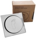 Ver imagem 1 de Ralo Inteligente Click Oculto Invisível Aço Inox 304 Cromado Quadrado 10 x 10cm Veda Cheiro Inseto