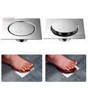 Ver imagem 2 de Ralo Inteligente Click Oculto Invisível Aço Inox 304 Cromado Quadrado 10 x 10cm Veda Cheiro Inseto