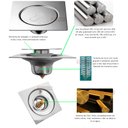 Ver imagem 3 de Ralo Inteligente Click Oculto Invisível Aço Inox 304 Cromado Quadrado 10 x 10cm Veda Cheiro Inseto