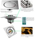 Ver imagem 3 de Ralo Inteligente Click Oculto Invisível Aço Inox 304 Cromado Quadrado 10 x 10cm Veda Cheiro Inseto