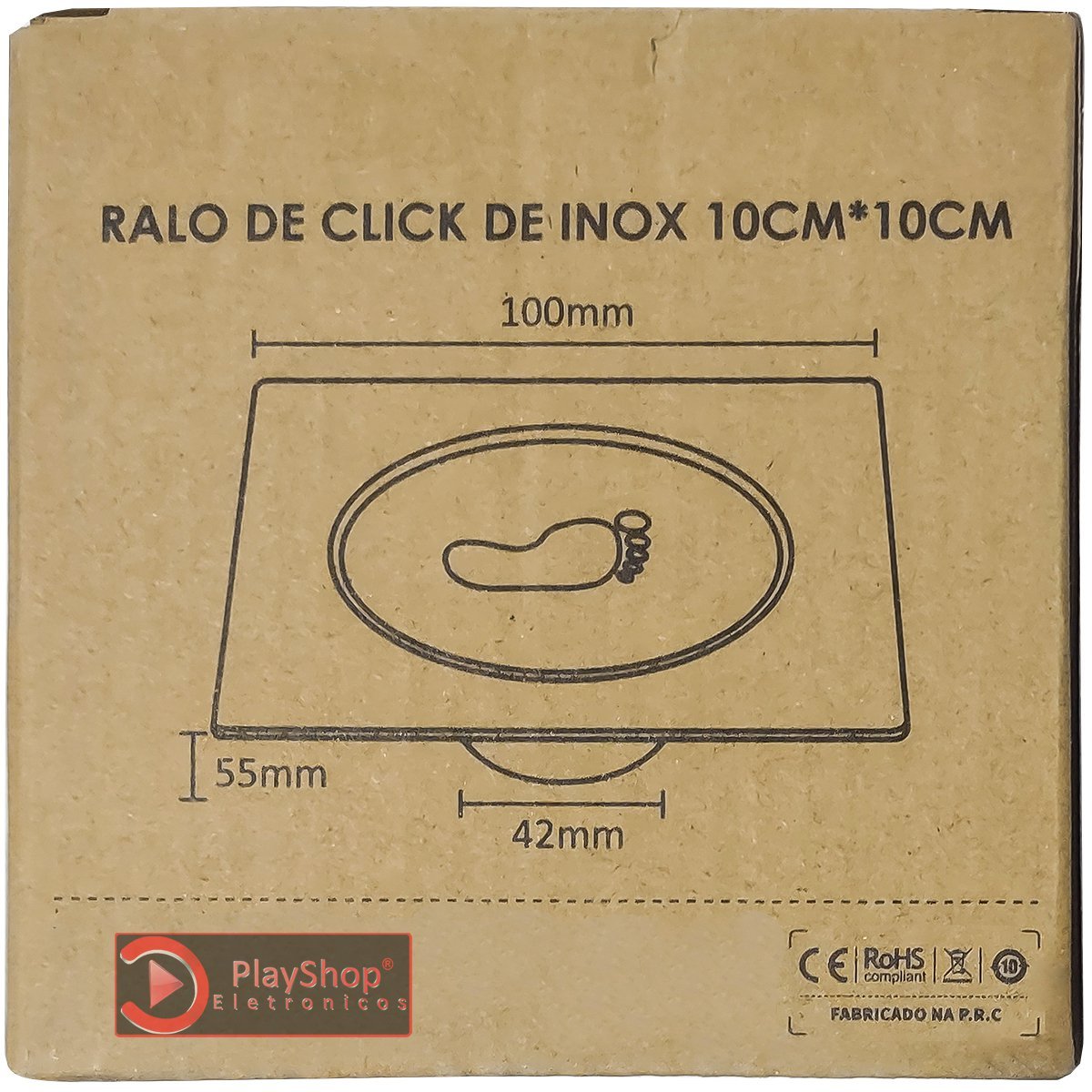 Ralo Inteligente Click Oculto Invisível Aço Inox 304 Cromado Quadrado 10 x 10cm Veda Cheiro Inseto - 9