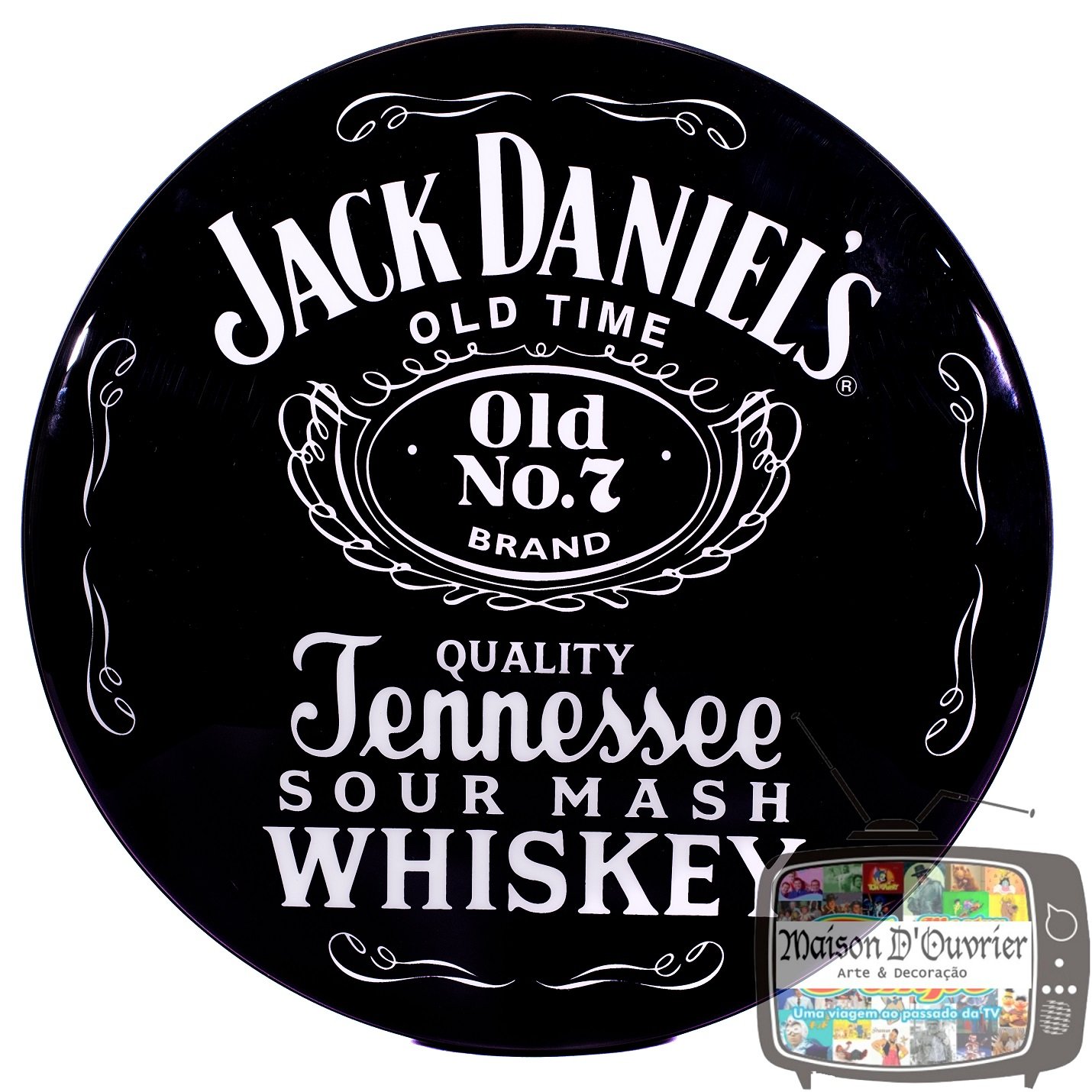 Luminoso de Parede Whisky Jack Daniels Retrô Vintage P/ Bar, Garagem, Churrasqueira, Espaço Gourmet