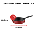 Ver imagem 6 de Jogo De Panelas Antiaderente Tramontina Sicília 10 Peças Silicia Vermelha