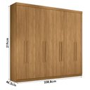 Ver imagem 3 de Guarda Roupa Casal Master New 8 Portas e 4 Gavetas Cinamomo - Santos Andirá