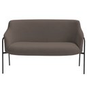 Ver imagem 6 de Sofá Namoradeira 02 Lugares 130cm Jade Base Preto Bouclé Marrom - Nexta Casa