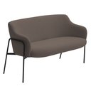 Ver imagem 1 de Sofá Namoradeira 02 Lugares 130cm Jade Base Preto Bouclé Marrom - Nexta Casa