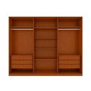 Ver imagem 3 de Guarda Roupa Casal Ollie 3 Portas Correr 6 Gavetas MDF Laqueado Frassino-Off White