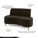 Ver imagem 3 de Sofá Living Decorativo 2 Lugares 1,35M Katara Marrom Veludo G33 - Gran Belo